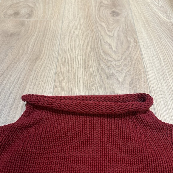 J CREW 100% cotton roll neck fisherman sweater X-LARGE tag vtg 90s y2k prep trad - Picture 2 of 7